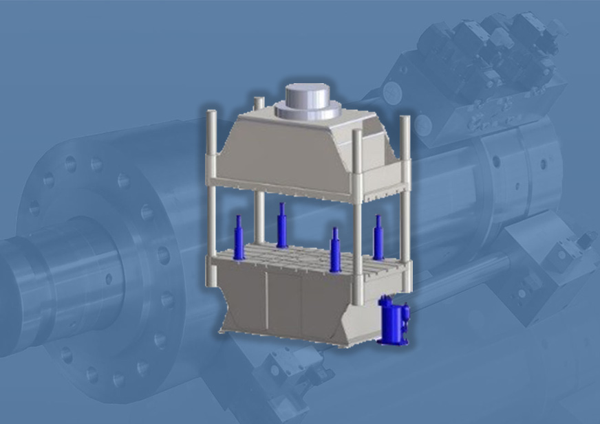 Prallelhaltesystem für hydraulische Pressen mit Schnittschlagdämpfung